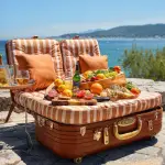 Preparativi per un picnic indimenticabile sulla spiaggia